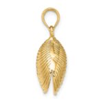 14K 3-D Textured Clam Shell Charm - Image 2