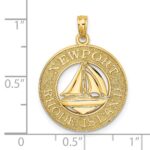 14K NEWPORT RHODE ISLAND with Sailboat Charm - Image 3