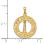 14K SAINT AUGUSTINE with Lighthouse Circle Charm - Image 3
