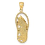 14K Polished Dolphin Flip-Flop Charm - Image 4