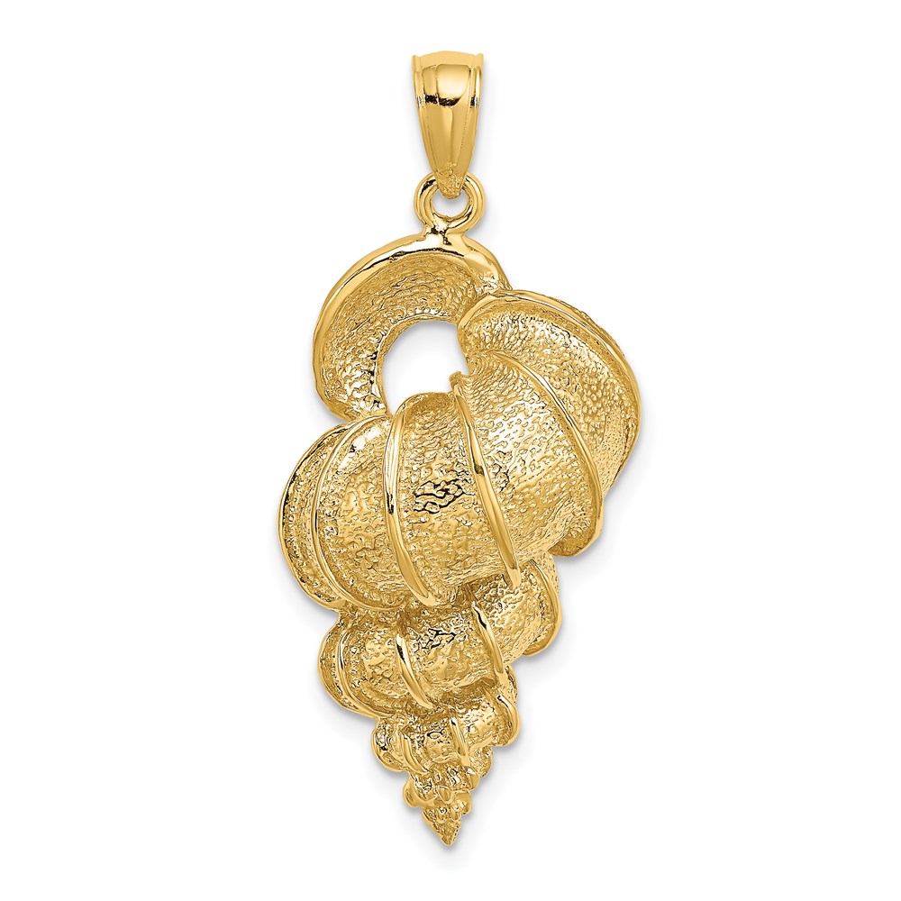 K7632.jpg 14K 2-D Precious Wentletrap Shell Charm - Image 1