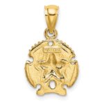 14K Starfish on Sand Dollar Charm - Image 4