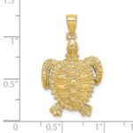 14K Sea Turtle with Spiny Shell Charm - Image 3