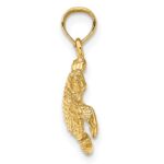 14K Sea Turtle with Tail Charm - Image 2