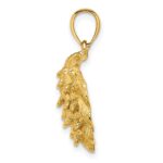 14K Textured Oyster Shell Charm - Image 2