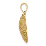 14K Textured Scallop Shell Charm - Image 2