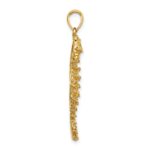 14K Textured Seahorse Charm - Image 2