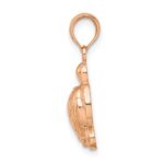 14K Rose Gold Textured Sea Turtle Charm - Image 2