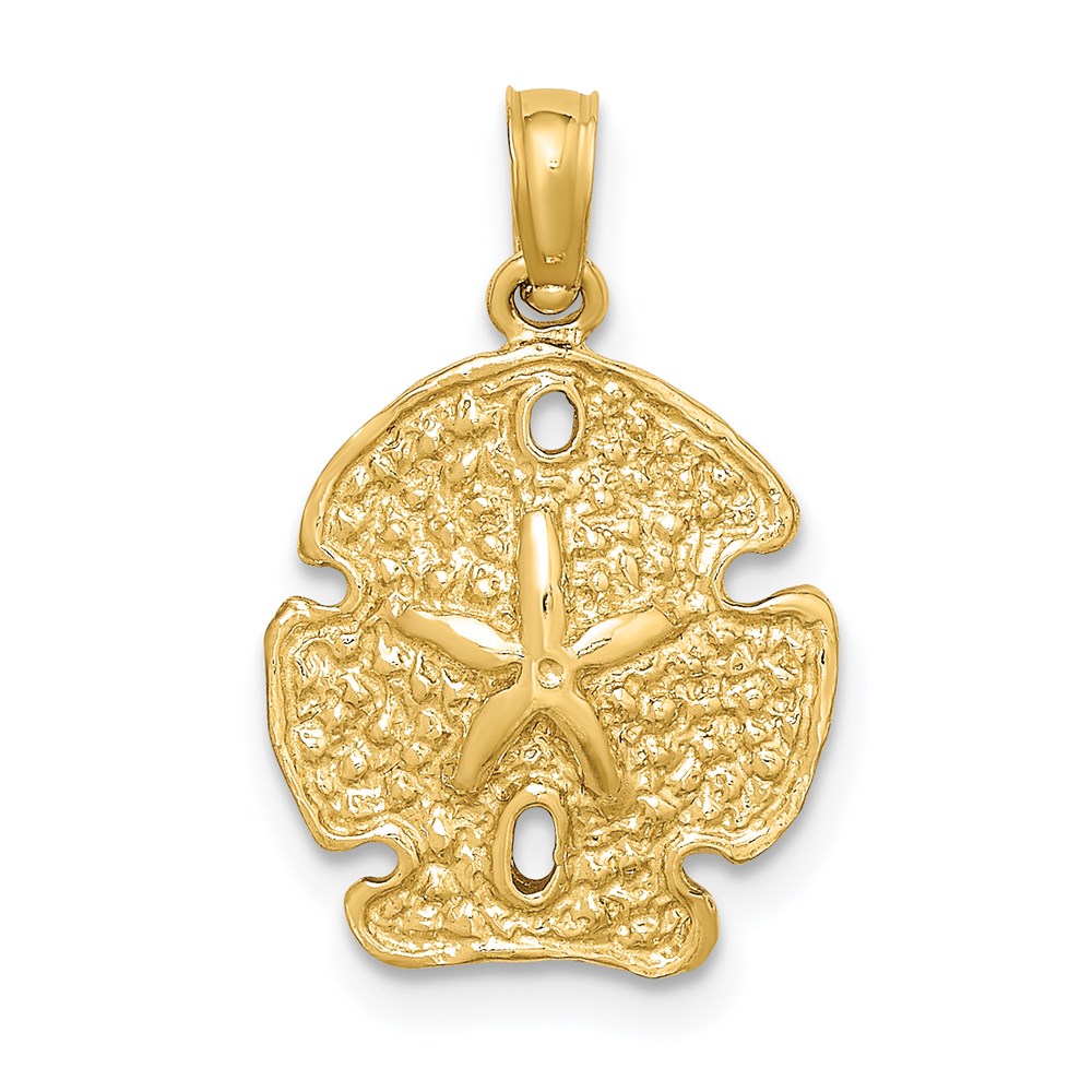 K7666.jpg 14K Polished Sand Dollar Charm - Image 1