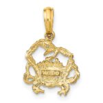 14K Textured Crab Charm - Image 4