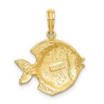 14K Polished  Textured Butterfly Fish Charm - Image 4