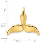 14K 3-D Polished Whale Tail Chain Slide - Image 3