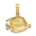 14K Polished Textured Bannerfish Charm - Image 3