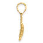 14K Polished Textured Goldish Charm - Image 2