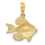 14K Polished Textured Goldish Charm - Image 4