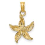 14K Textured Starfish Charm - Image 4