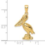 14K 3-D Large Standing Pelican with Moveable Mouth Charm - Image 3