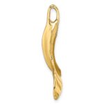 14K 3-D Polished Whale Tail Chain Slide - Image 2