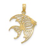 14K Cut-Out Angelfish Charm - Image 4