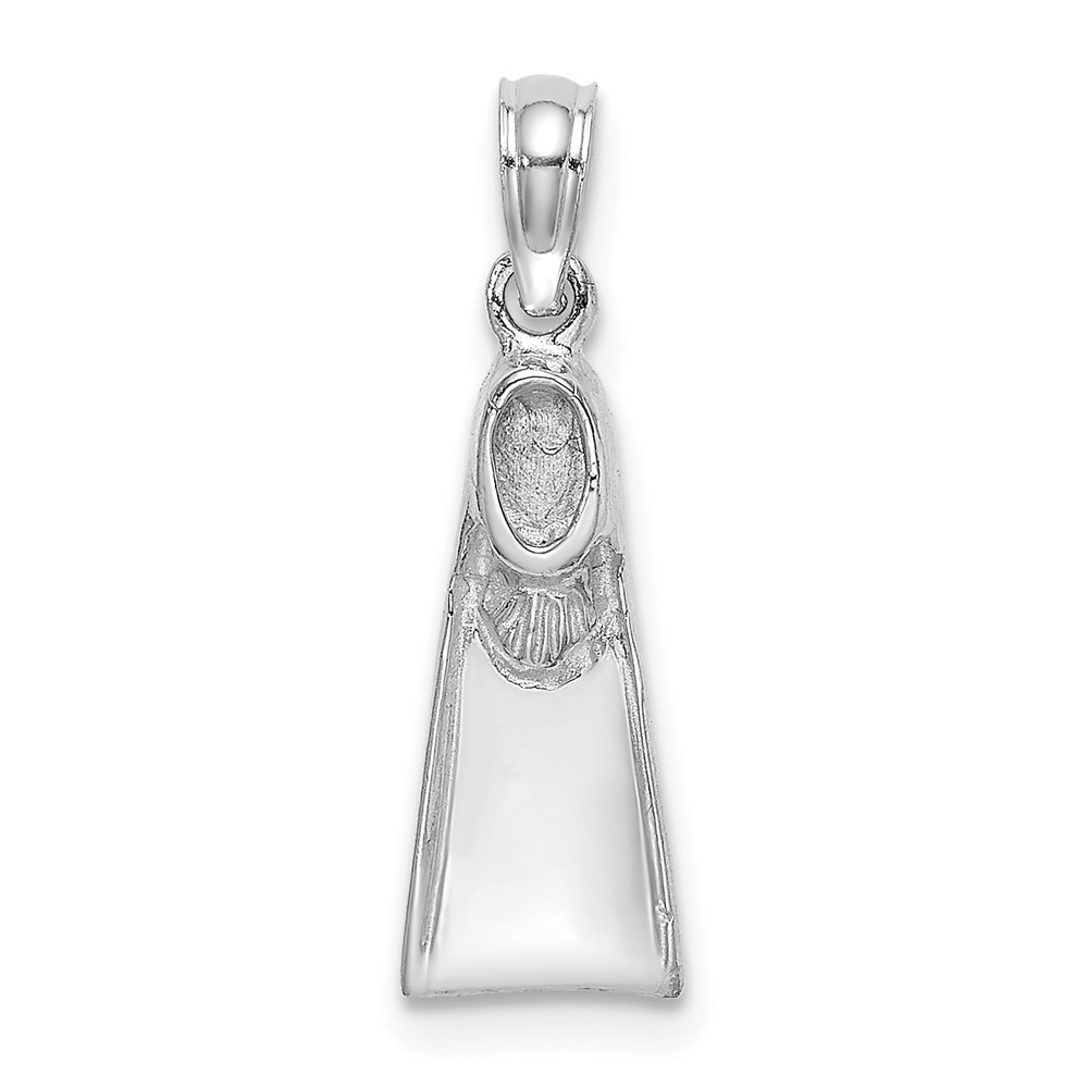 K7748W.jpg 14K White Gold Scuba Flipper Charm - Image 1