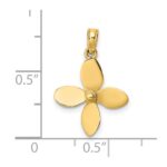 14K 3-D with 4 Blades Propeller Charm - Image 3