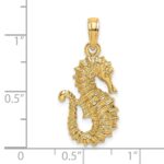 14K Textured Seahorse Charm - Image 3