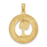 14K SIESTA KEY FLORIDA with Palm Tree Circle Charm - Image 4