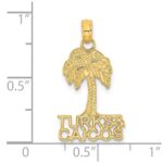 14K TURKS AND CAICOS Palm Tree Charm - Image 3