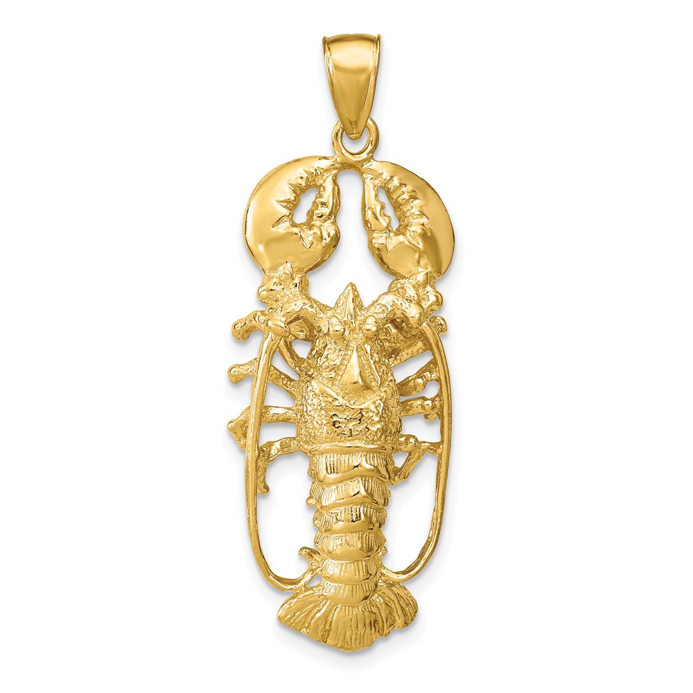K7787.jpg 14K Large 3-D Lobster Pendant - Image 1