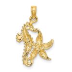 14K Starfish and Seahorse Charm - Image 4