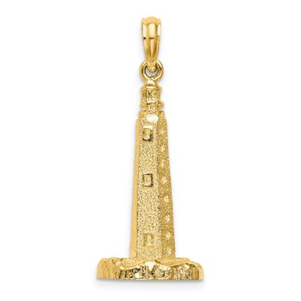 14K 3-D Cape Henlopen Delaware Lighthouse Charm
