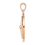 14K Rose Gold Nautical Compass Pendant - Image 2