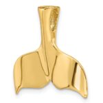 14K 3-D Polished Whale Tail Omega Slide - Image 5