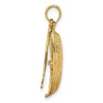14K 3-D Boat with Dangling Oars Charm - Image 2