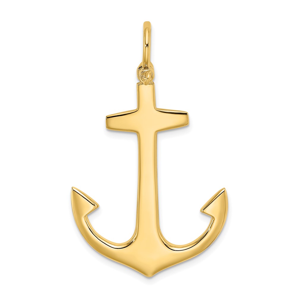 K7877.jpg 14K 3-D Polished Large Anchor Charm - Image 1