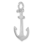 14K White Gold Polished 3-D Anchor Charm - Image 5