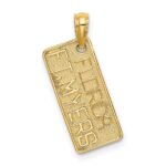 14K Textured FT. MYERS FLORIDA License Plate Charm