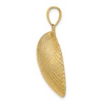 14K Textured Scallop Shell Charm - Image 2