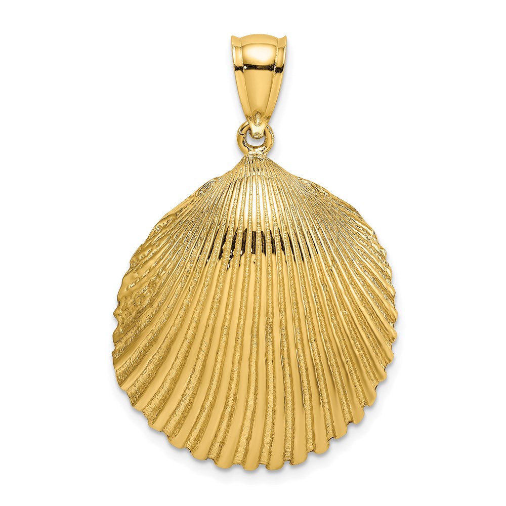 K7900.jpg 14K Textured Scallop Shell Charm - Image 1