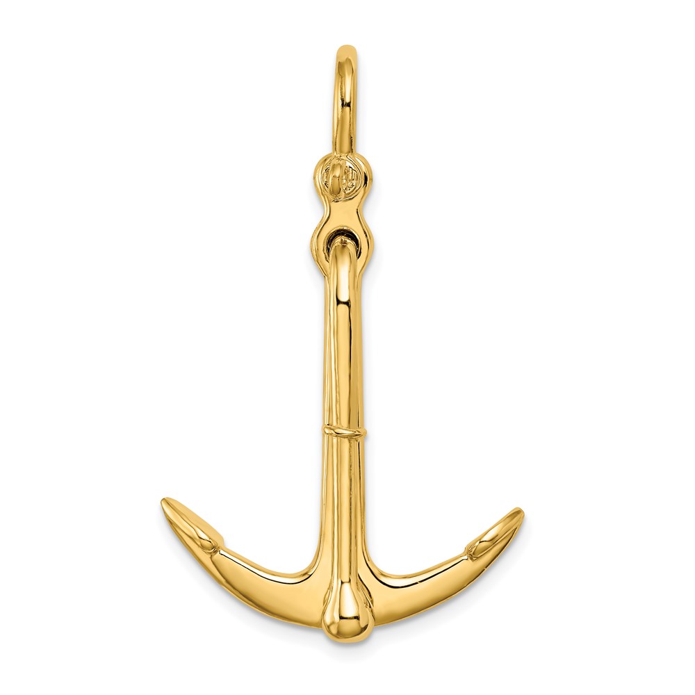 K7905.jpg 14K 3-D Polished Anchor 2-Piece and Moveable Charm - Image 1