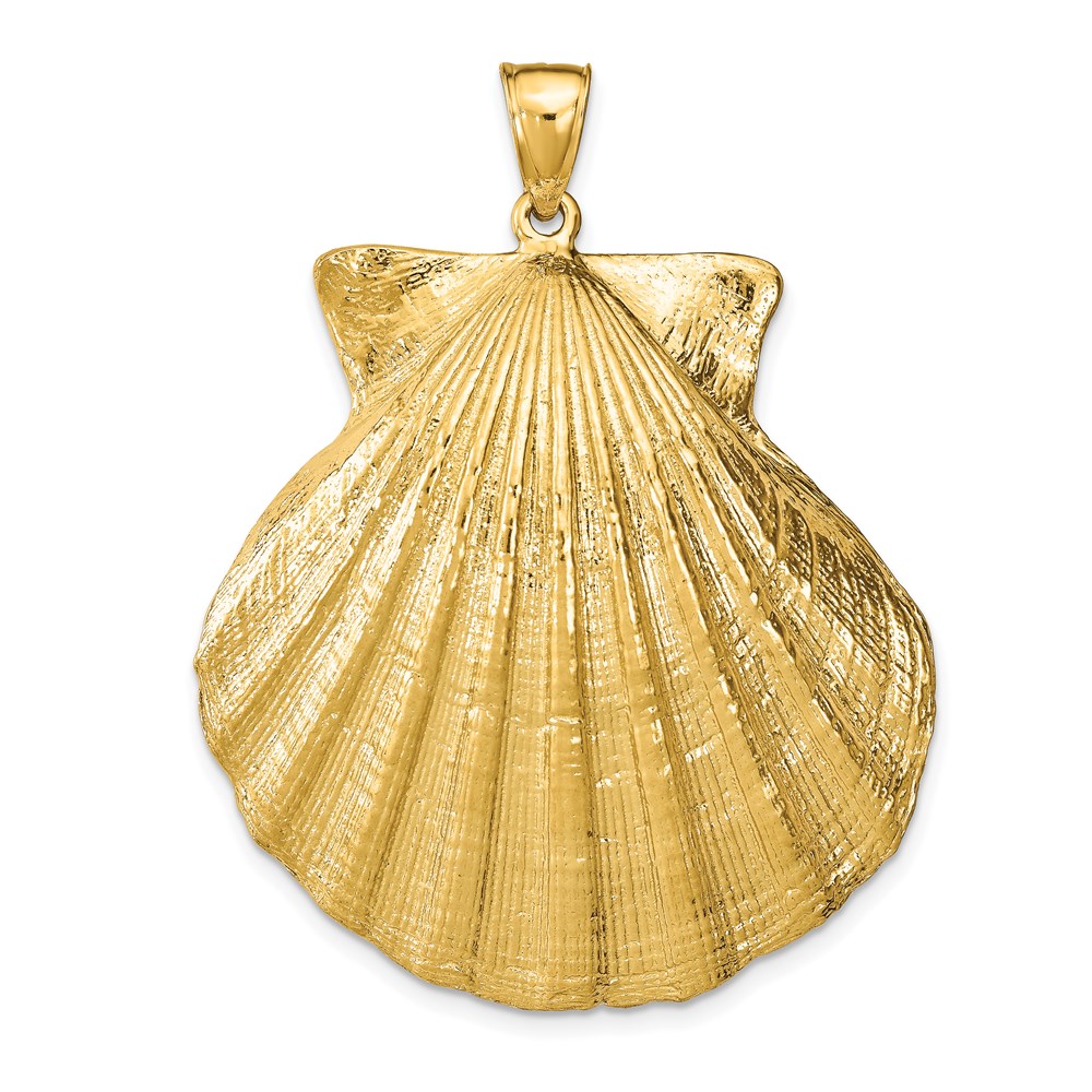 K7912.jpg 14k Large Scallop Shell Pendant - Image 1