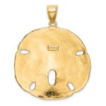 14K Large Polished Sand Dollar Pendant - Image 4