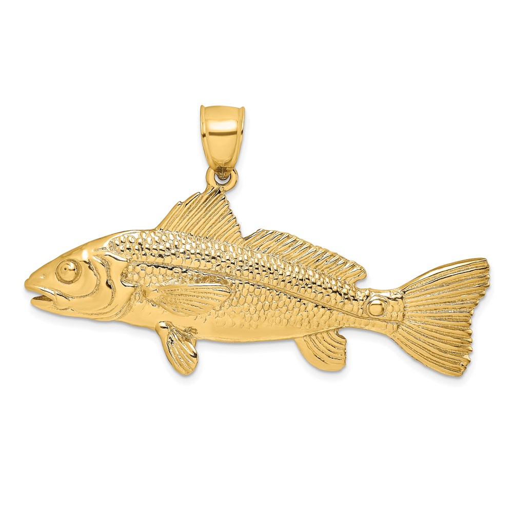K7954.jpg 14K Large 3-D Red Fish Charm - Image 1