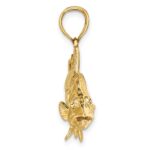 14K Large 3-D Snook Fish Charm - Image 2