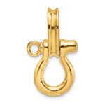 14K 3-D Medium Shackle Link Charm