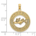14K BARBADOS with Flying Fish Circle Charm - Image 2