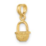 14K 3-D Mini Basket Charm - Image 5