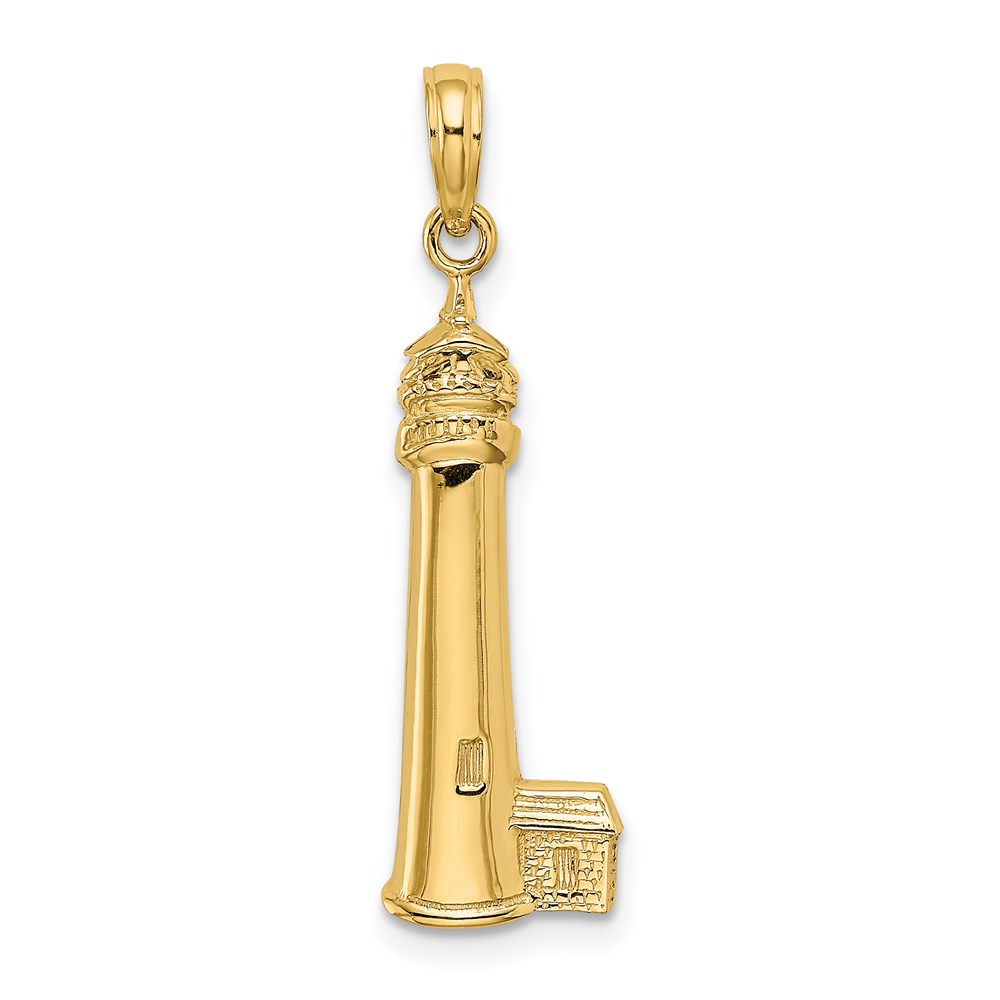 K7999.jpg 14K Polished Cape May Lighthouse Charm - Image 1