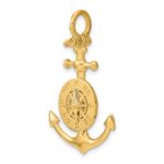 14K 3-D Small Anchor with Nautical Compass Charm - Image 5