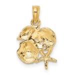 14K Four Shell Cluster Charm - Image 4